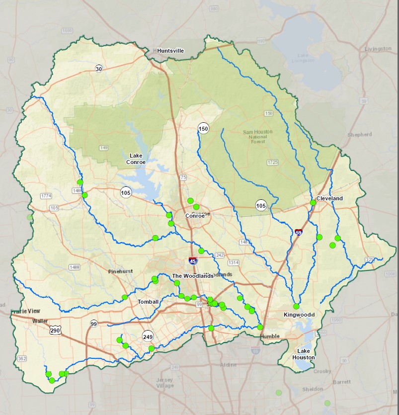 Recovered map of preserve locations in the focus area