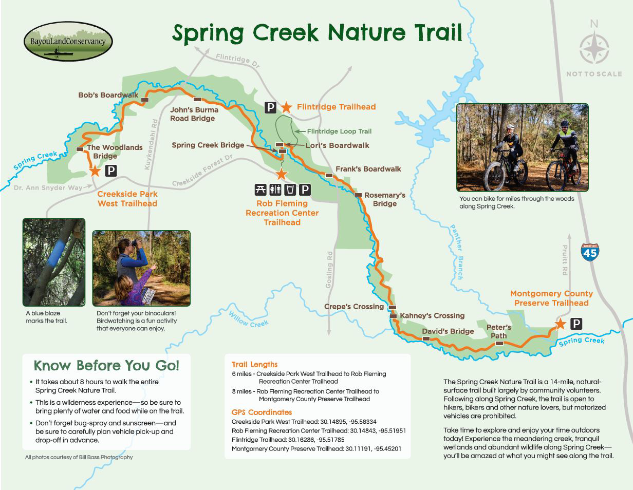 Recovered planning map for Spring Creek Nature Trail